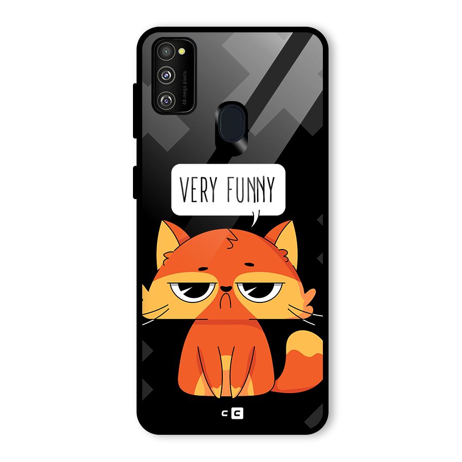 Very Funny Cat Glass Back Case for Galaxy M30s