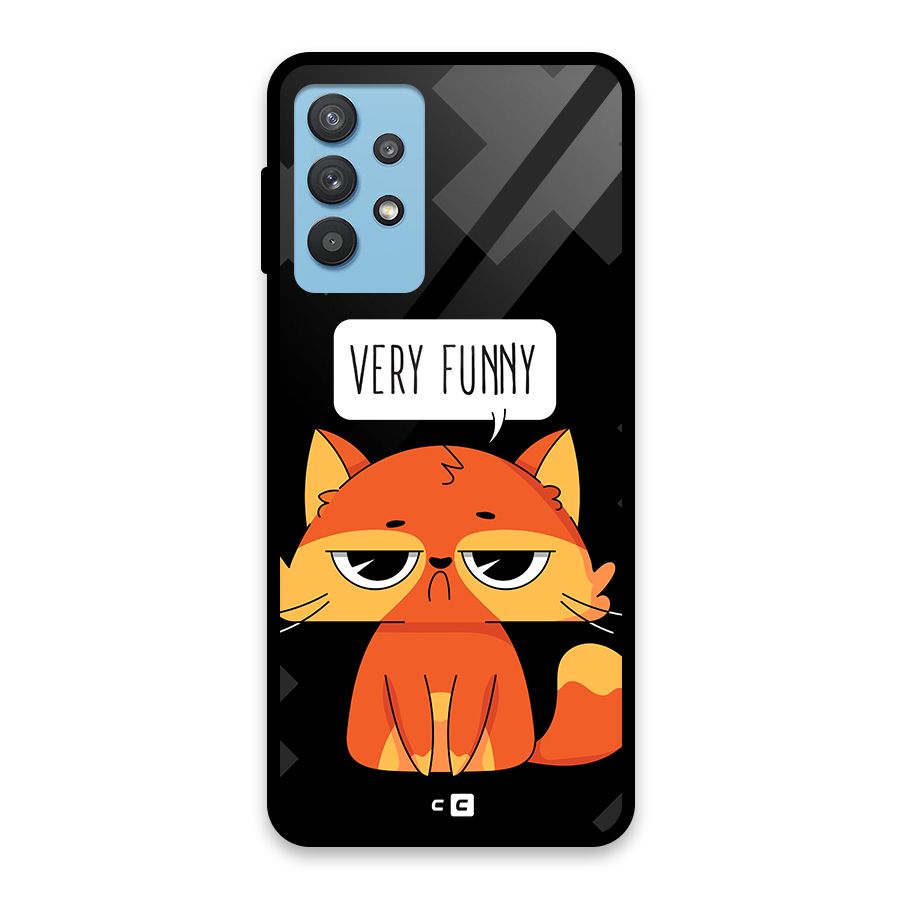 Very Funny Cat Glass Back Case for Galaxy M32 5G