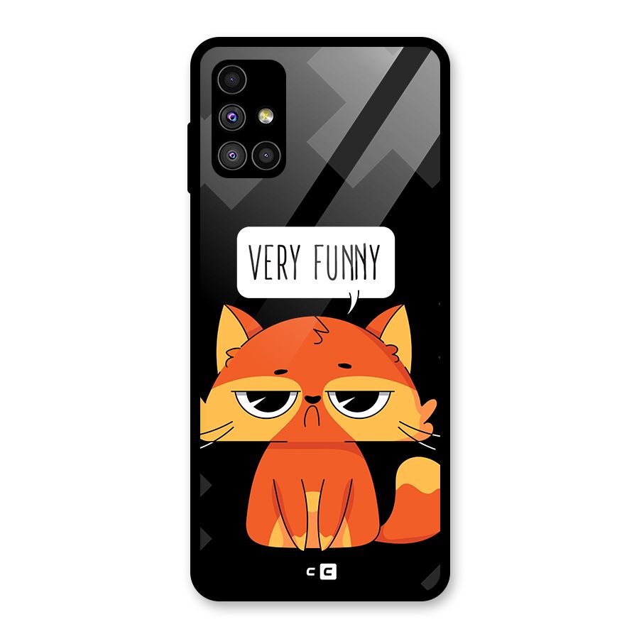 Very Funny Cat Glass Back Case for Galaxy M51