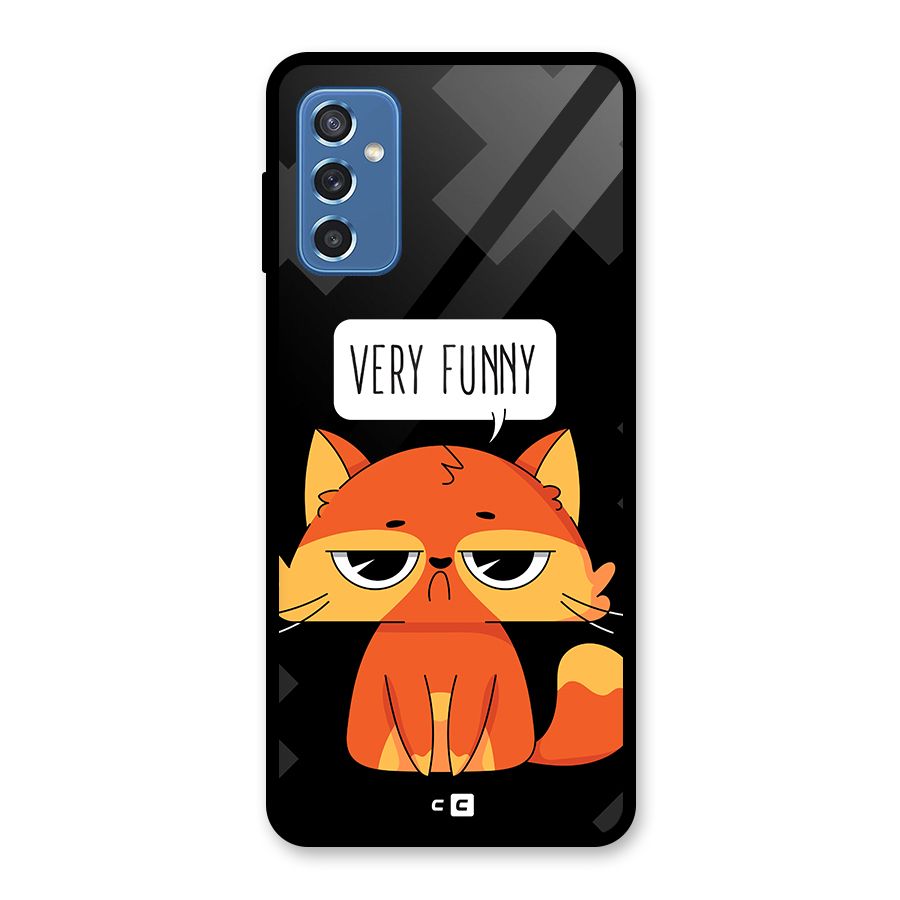 Very Funny Cat Glass Back Case for Galaxy M52 5G