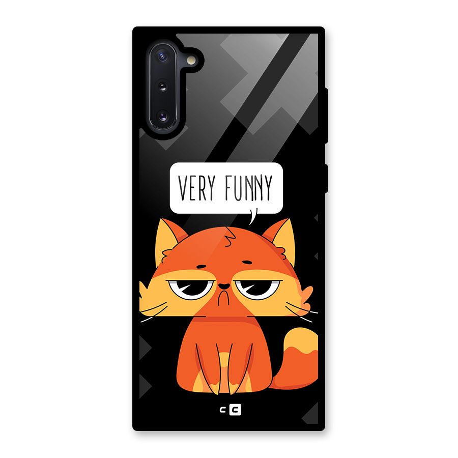 Very Funny Cat Glass Back Case for Galaxy Note 10