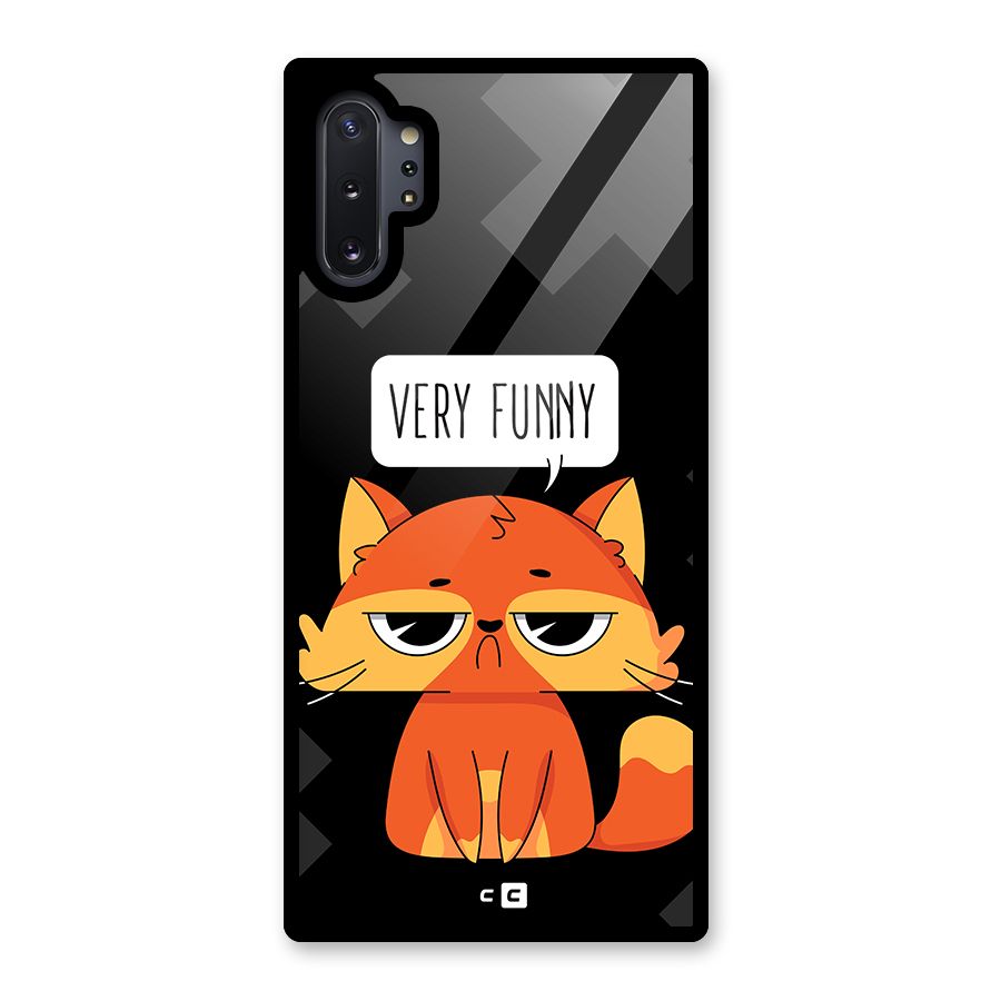 Very Funny Cat Glass Back Case for Galaxy Note 10 Plus
