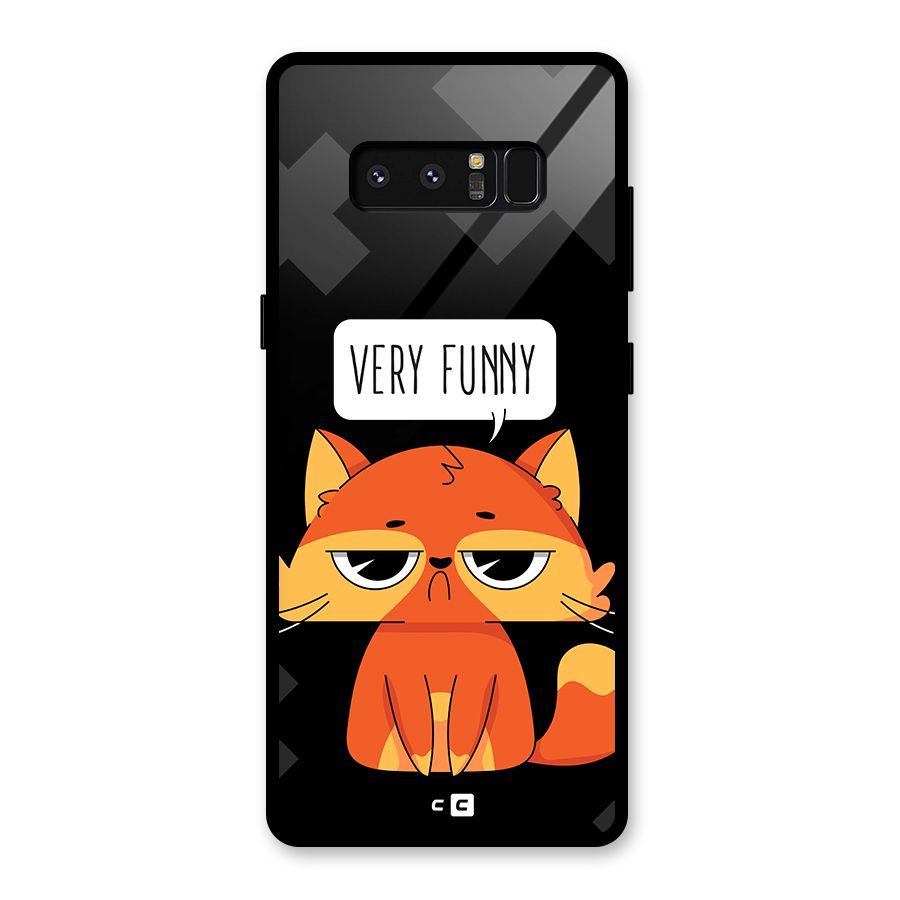 Very Funny Cat Glass Back Case for Galaxy Note 8