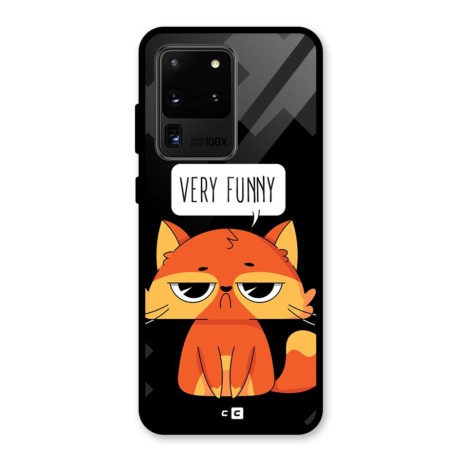 Very Funny Cat Glass Back Case for Galaxy S20 Ultra