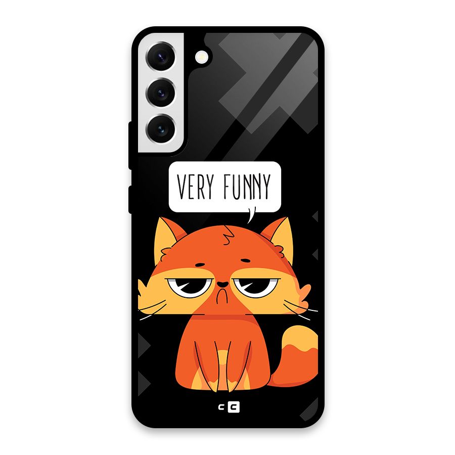 Very Funny Cat Glass Back Case for Galaxy S22 Plus 5G