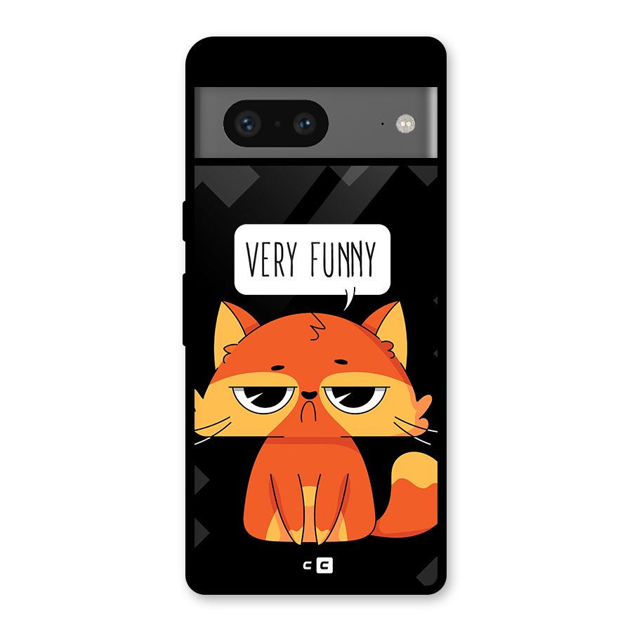 Very Funny Cat Glass Back Case for Google Pixel 7