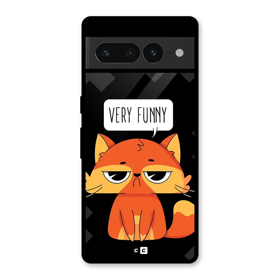 Very Funny Cat Glass Back Case for Google Pixel 7 Pro