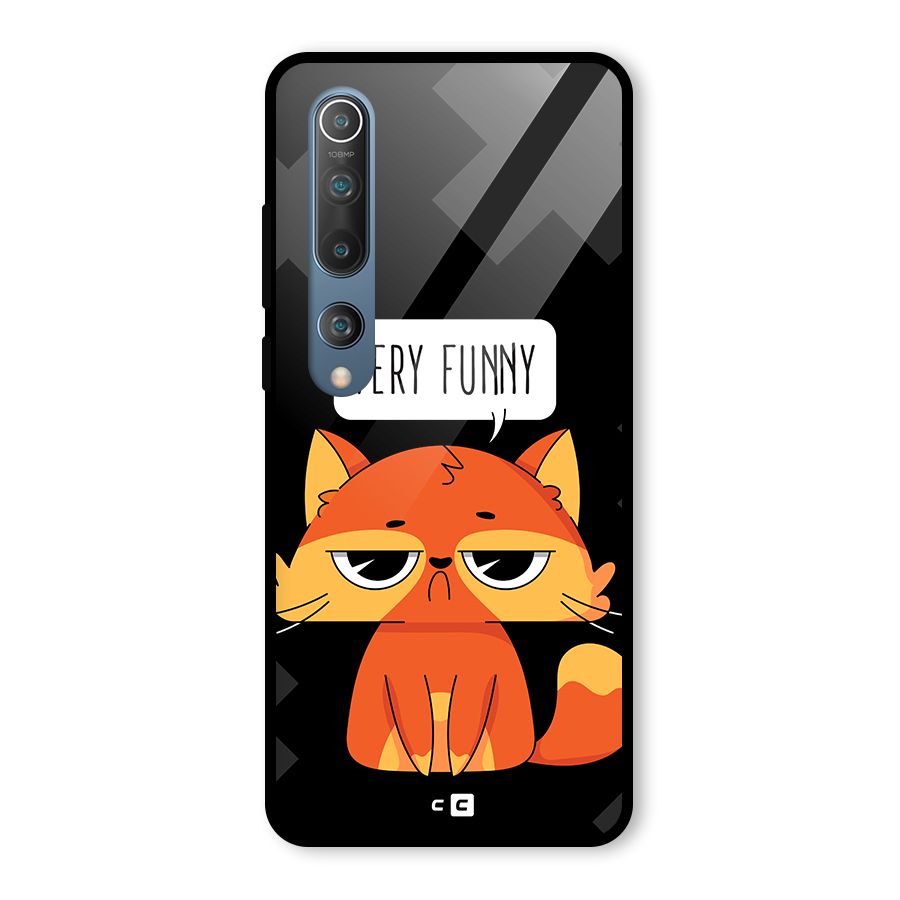 Very Funny Cat Glass Back Case for Mi 10