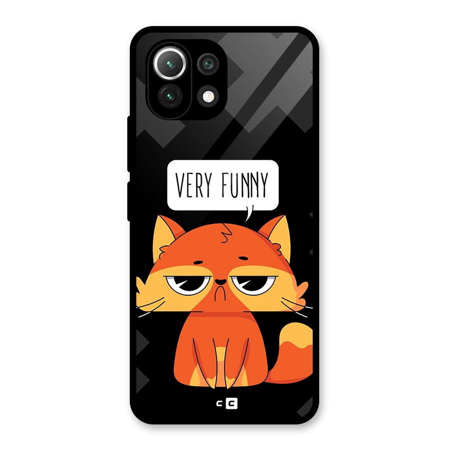 Very Funny Cat Glass Back Case for Mi 11 Lite NE 5G