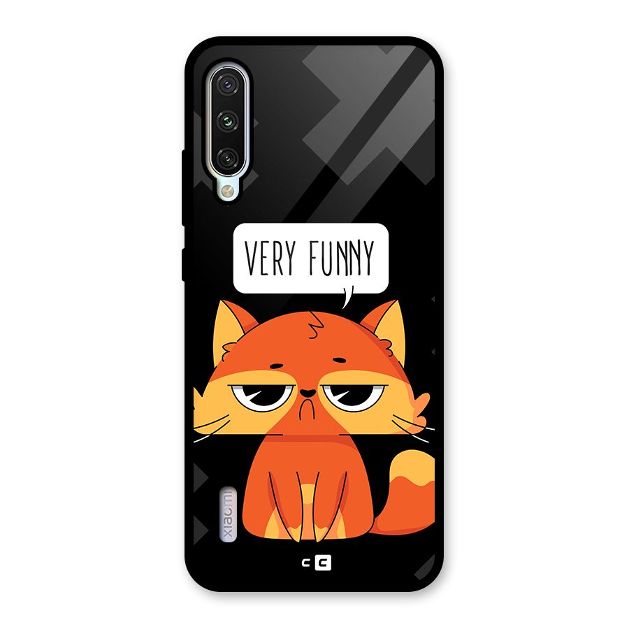 Very Funny Cat Glass Back Case for Mi A3