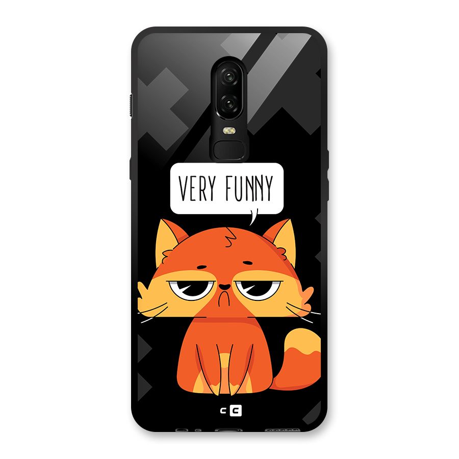 Very Funny Cat Glass Back Case for OnePlus 6