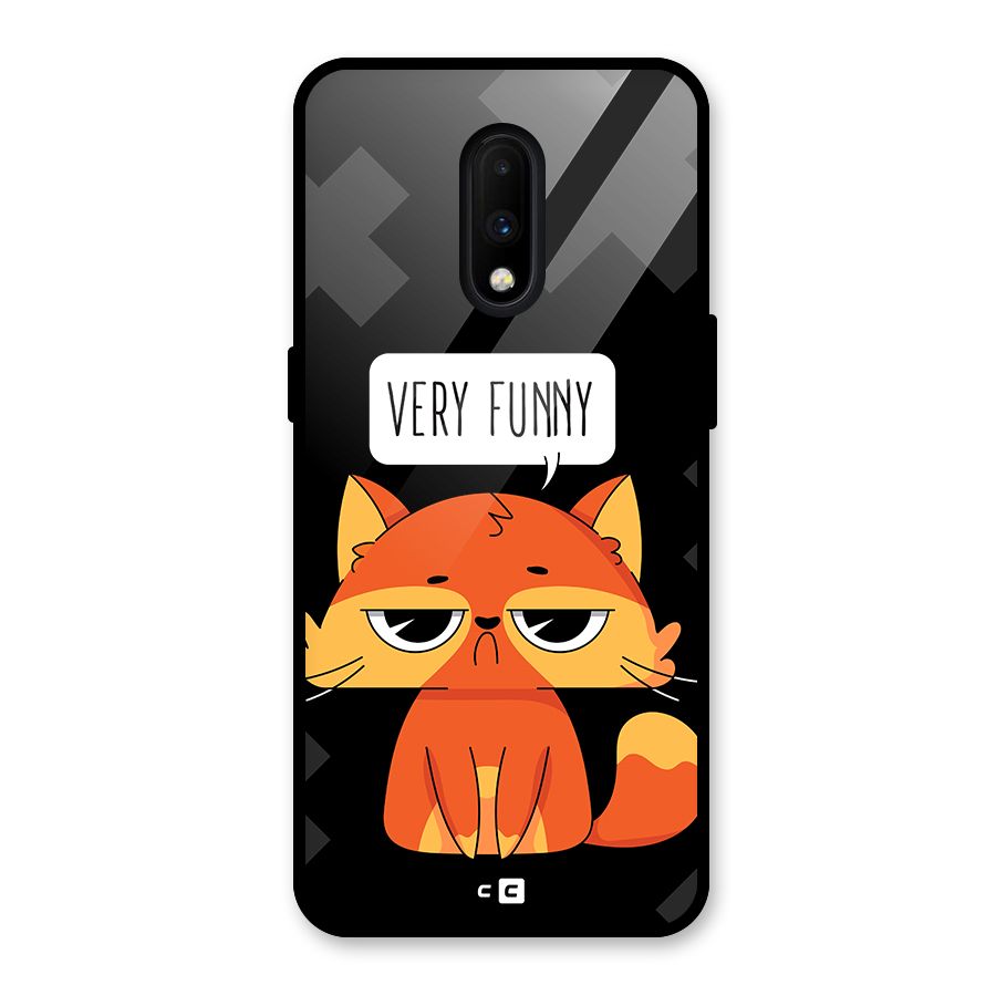 Very Funny Cat Glass Back Case for OnePlus 7