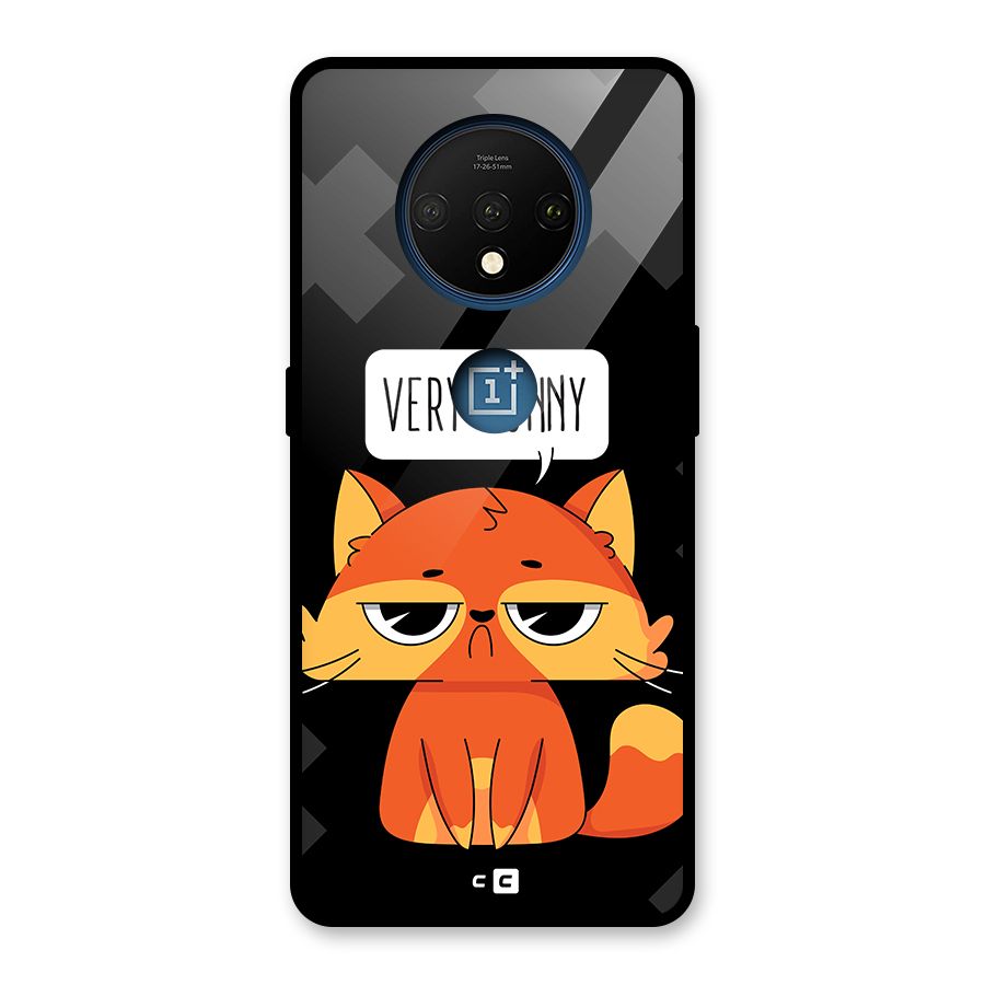 Very Funny Cat Glass Back Case for OnePlus 7T