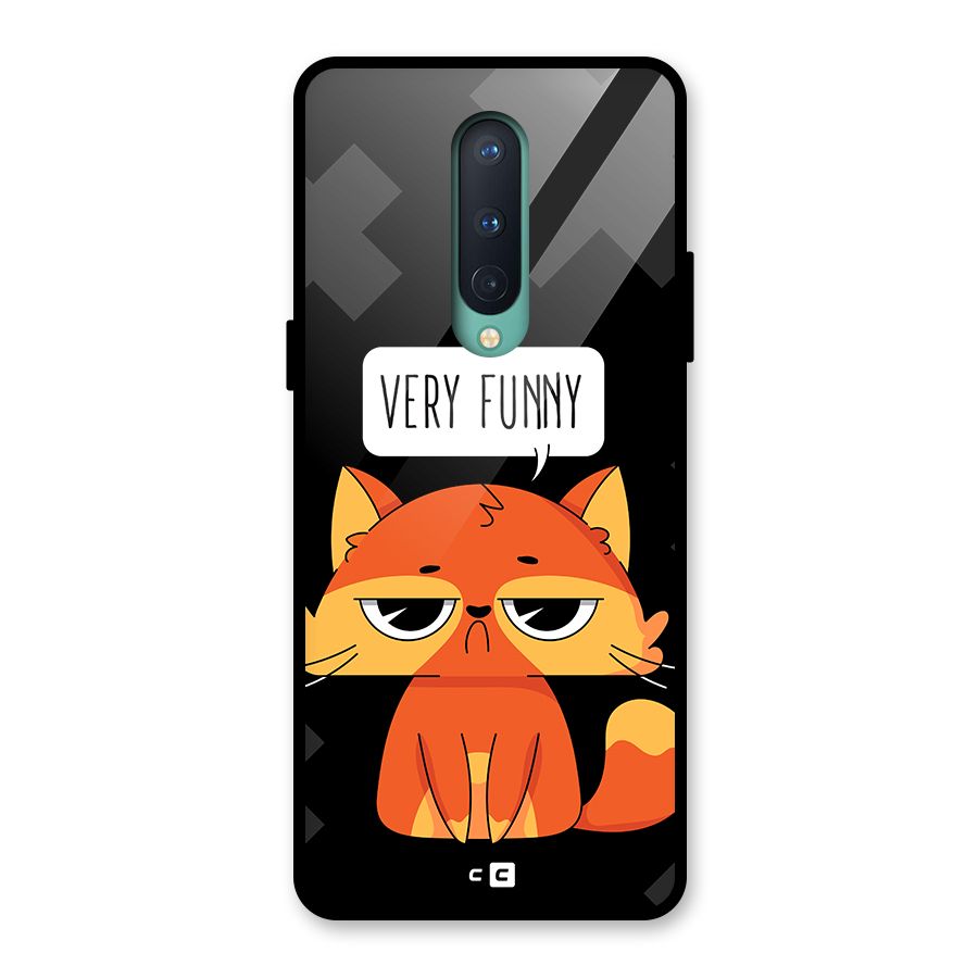 Very Funny Cat Glass Back Case for OnePlus 8