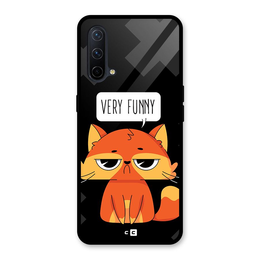 Very Funny Cat Glass Back Case for OnePlus Nord CE 5G