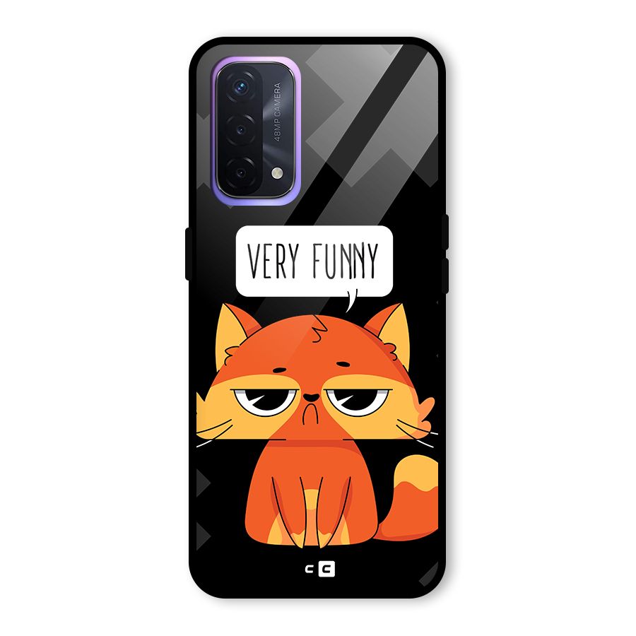 Very Funny Cat Glass Back Case for Oppo A74 5G