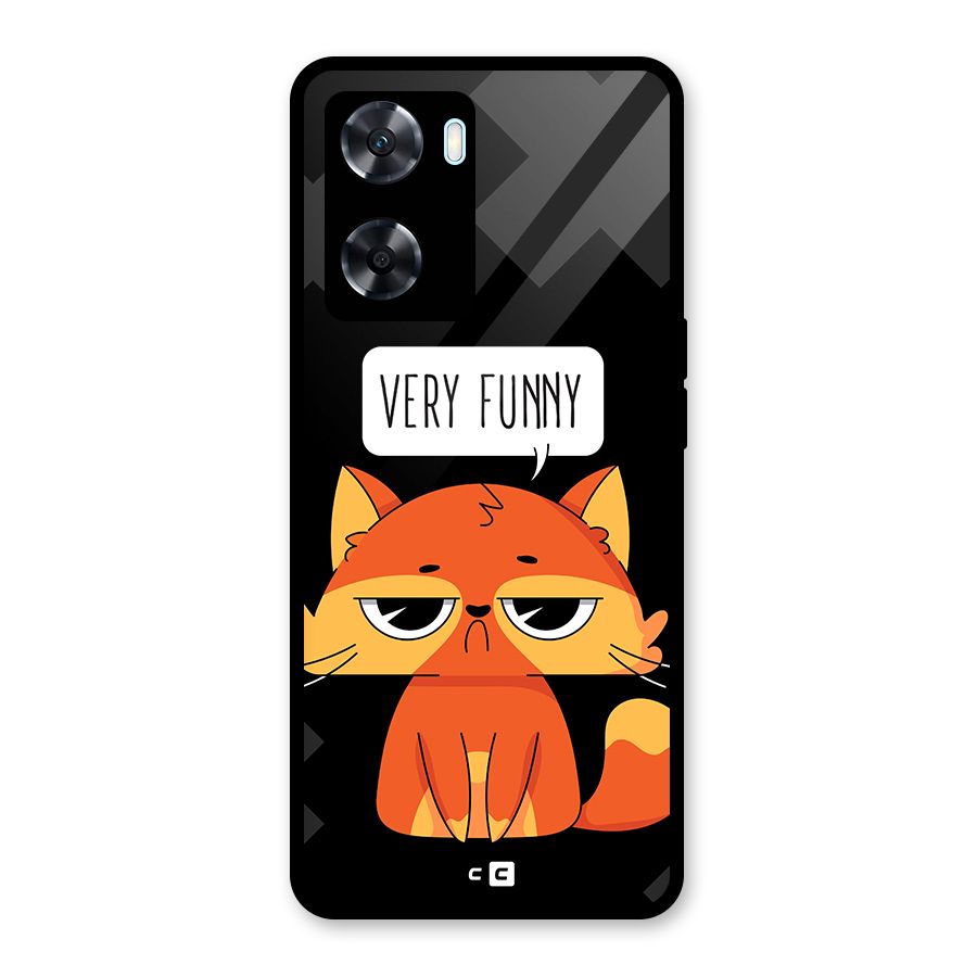 Very Funny Cat Glass Back Case for Oppo A77