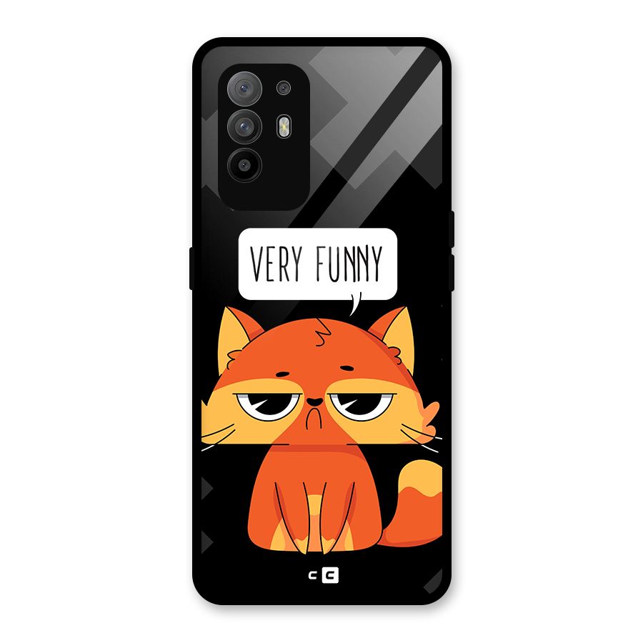 Very Funny Cat Glass Back Case for Oppo F19 Pro Plus 5G