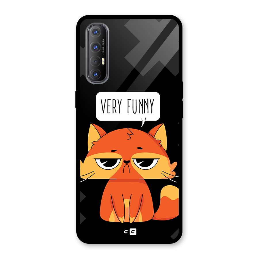 Very Funny Cat Glass Back Case for Oppo Reno3 Pro