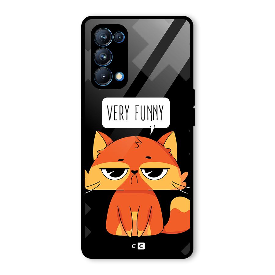 Very Funny Cat Glass Back Case for Oppo Reno5 Pro 5G