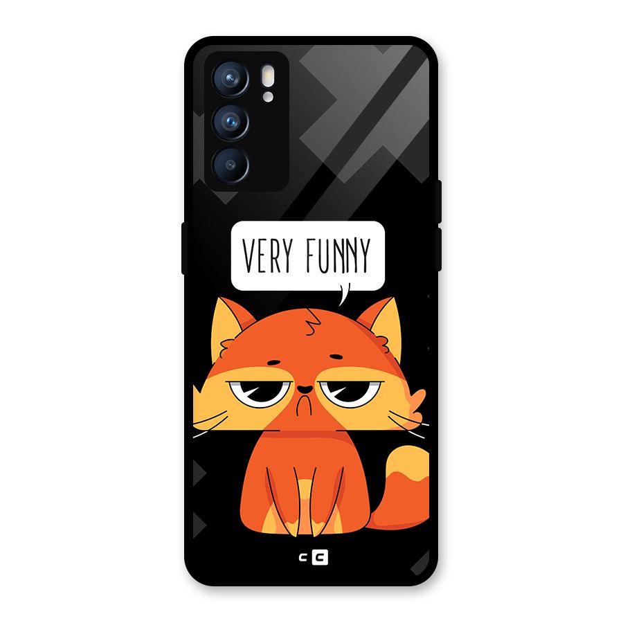 Very Funny Cat Glass Back Case for Oppo Reno6 5G