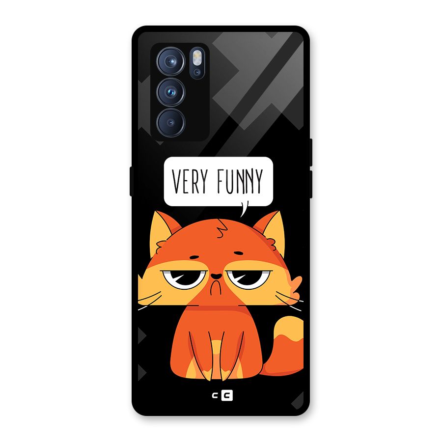 Very Funny Cat Glass Back Case for Oppo Reno6 Pro 5G