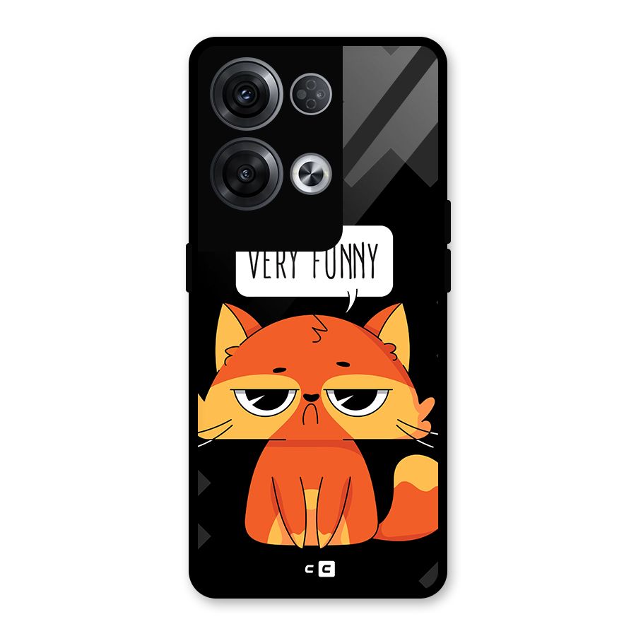 Very Funny Cat Glass Back Case for Oppo Reno8 Pro 5G