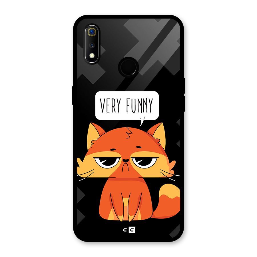Very Funny Cat Glass Back Case for Realme 3i