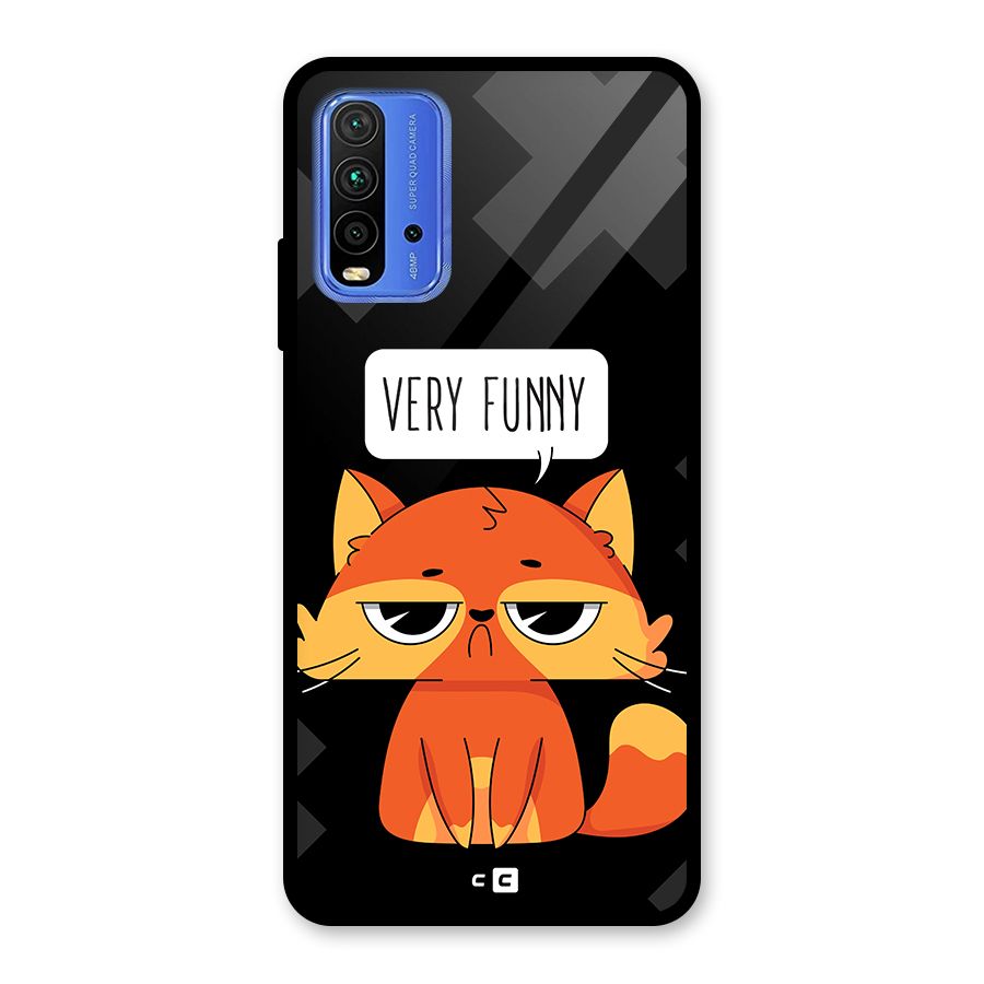 Very Funny Cat Glass Back Case for Redmi 9 Power