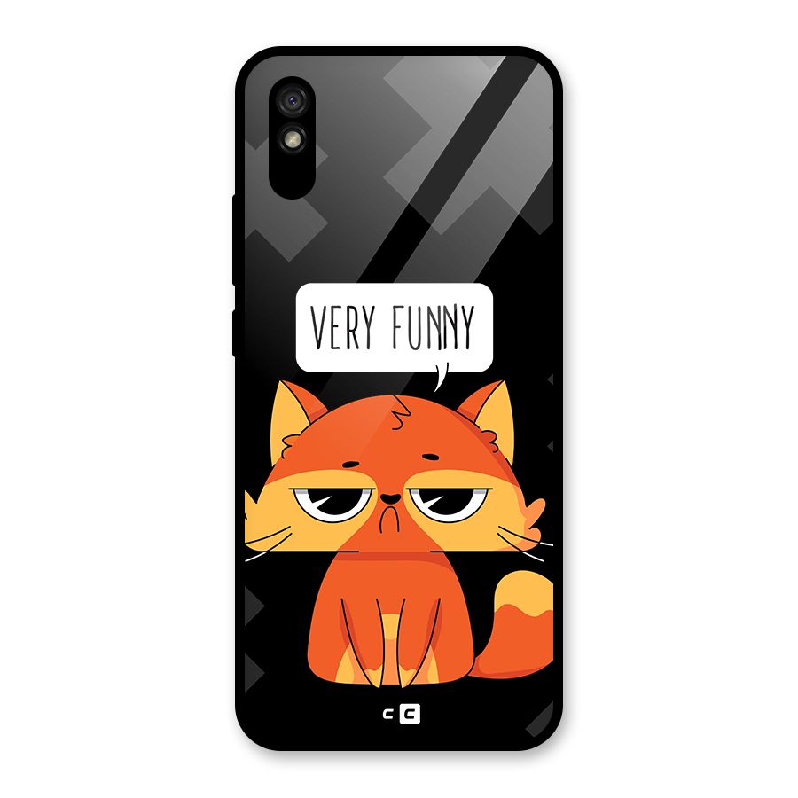 Very Funny Cat Glass Back Case for Redmi 9i