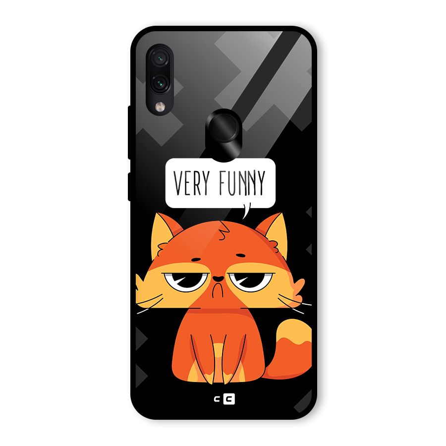 Very Funny Cat Glass Back Case for Redmi Note 7 Pro