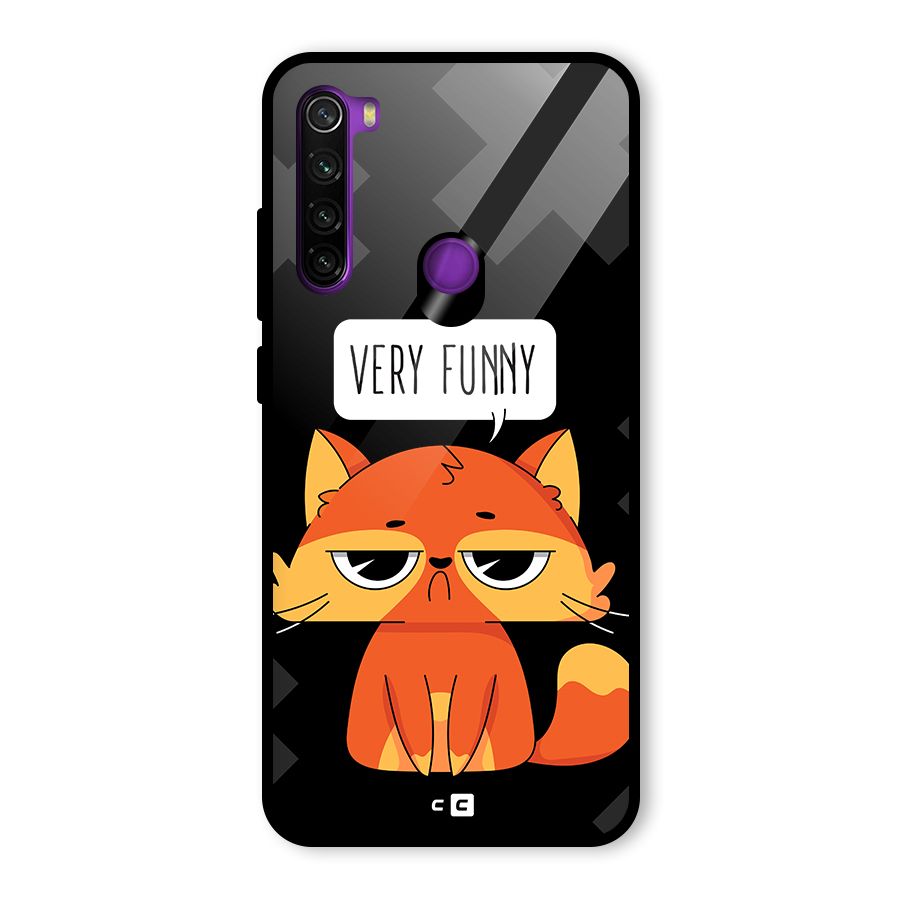 Very Funny Cat Glass Back Case for Redmi Note 8
