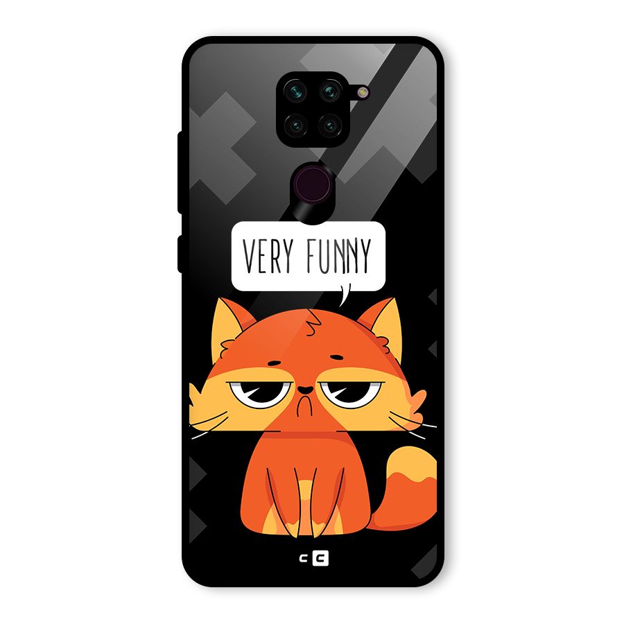 Very Funny Cat Glass Back Case for Redmi Note 9