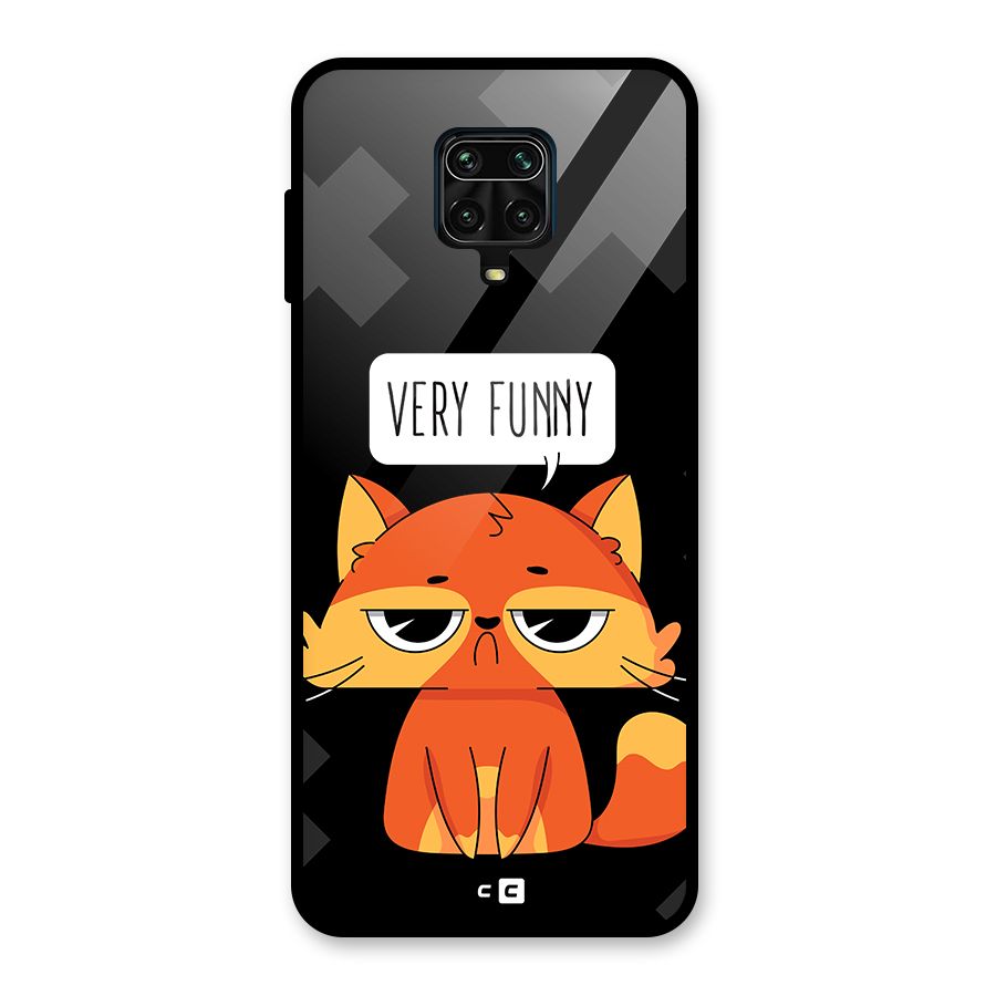 Very Funny Cat Glass Back Case for Redmi Note 9 Pro