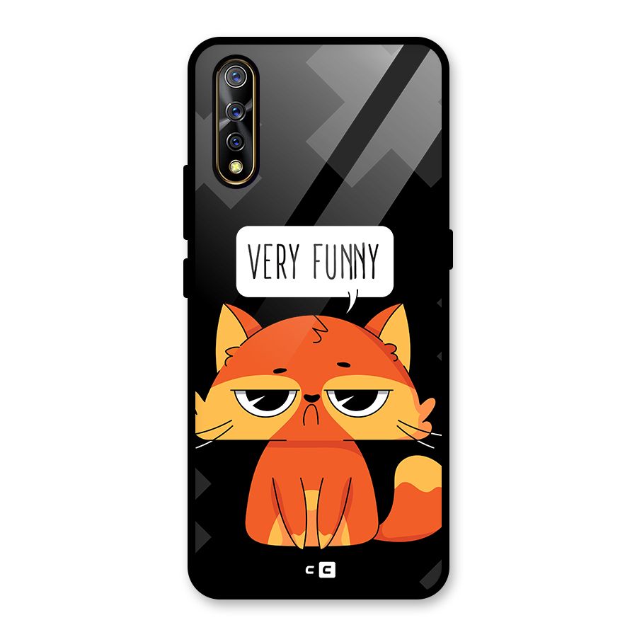 Very Funny Cat Glass Back Case for Vivo S1