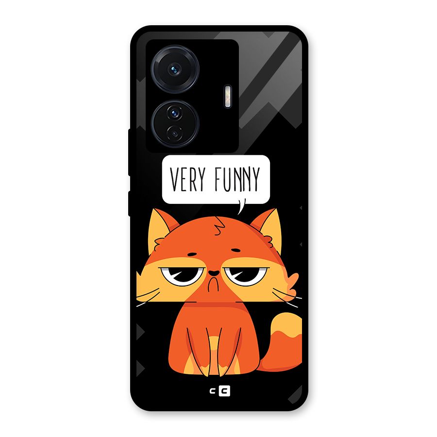 Very Funny Cat Glass Back Case for Vivo T1 Pro