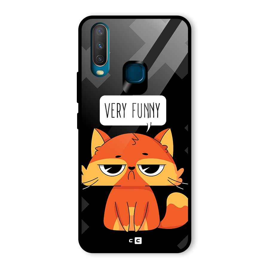Very Funny Cat Glass Back Case for Vivo U10