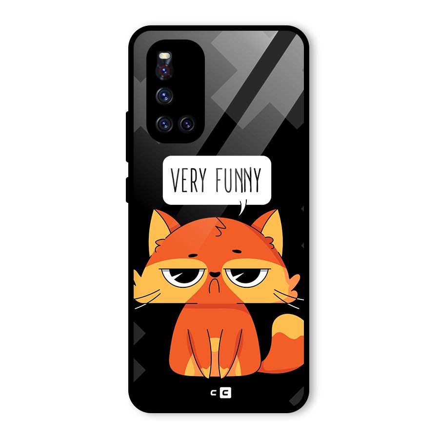 Very Funny Cat Glass Back Case for Vivo V19