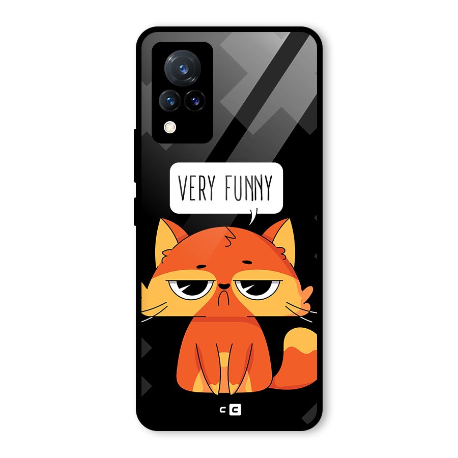 Very Funny Cat Glass Back Case for Vivo V21 5G