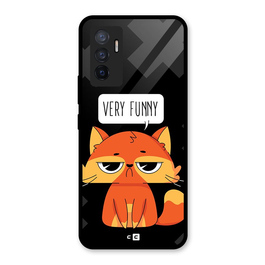 Very Funny Cat Glass Back Case for Vivo V23e