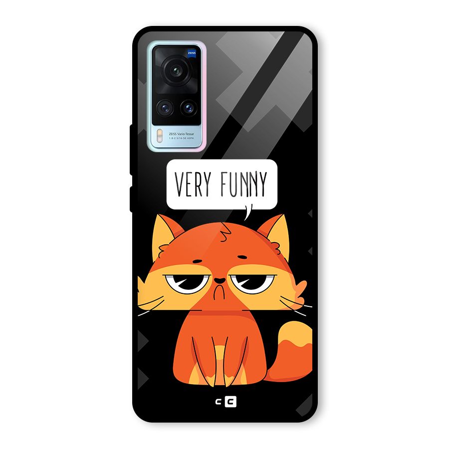Very Funny Cat Glass Back Case for Vivo X60