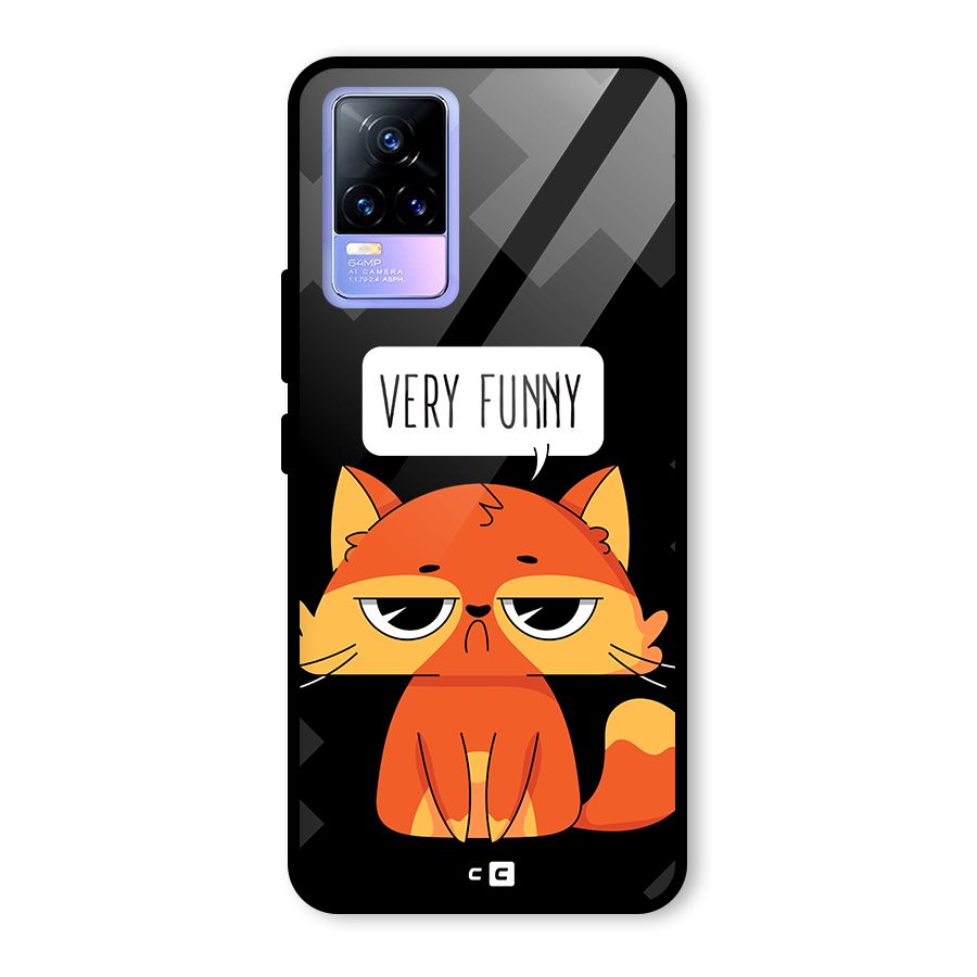 Very Funny Cat Glass Back Case for Vivo Y73