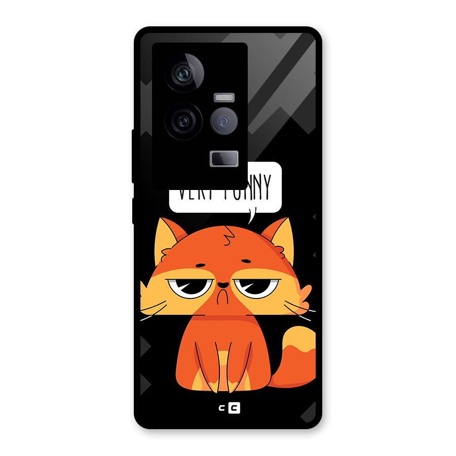 Very Funny Cat Glass Back Case for Vivo iQOO 11 5G