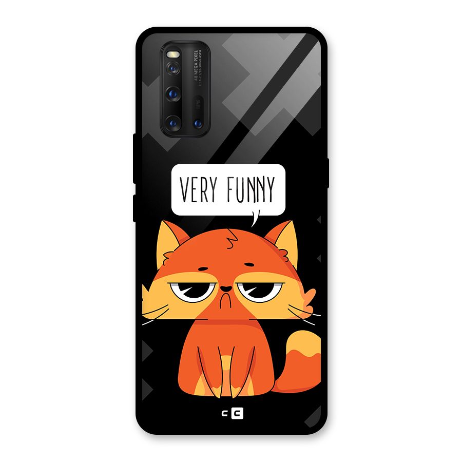 Very Funny Cat Glass Back Case for Vivo iQOO 3