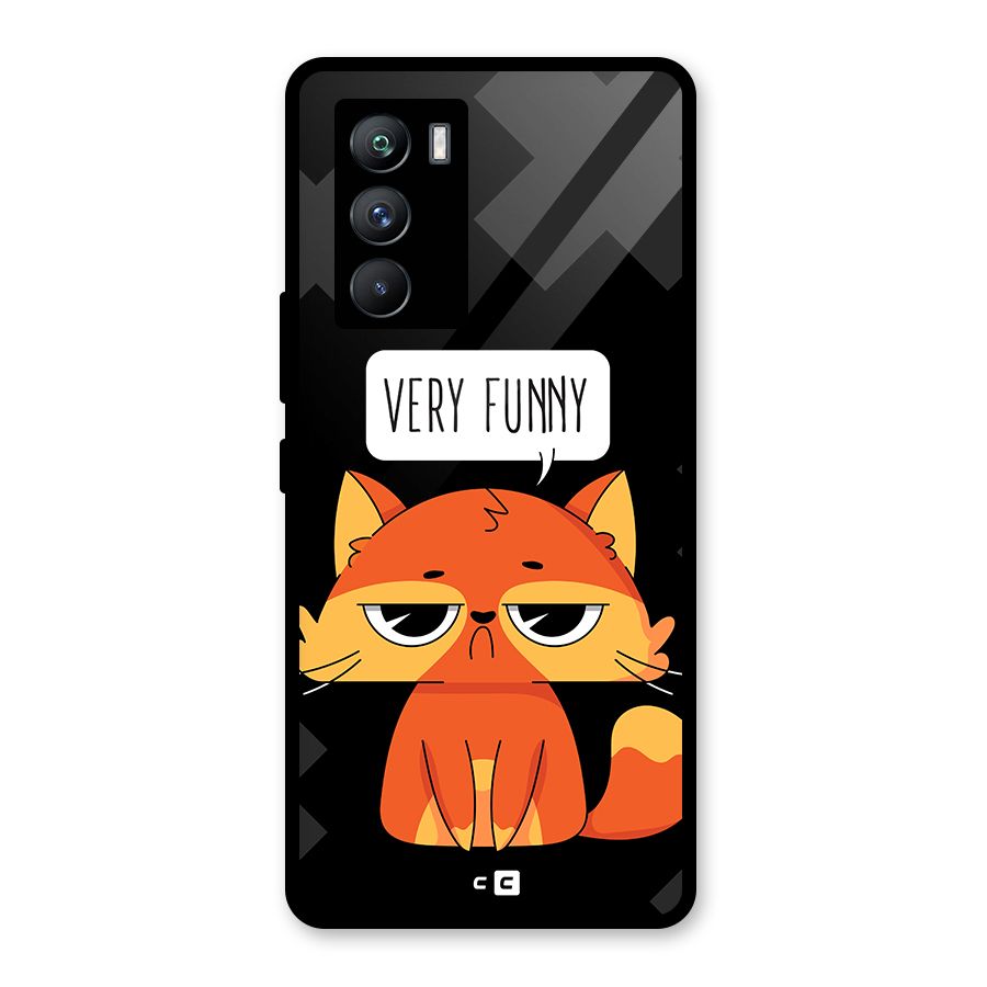 Very Funny Cat Glass Back Case for Vivo iQOO 9 SE