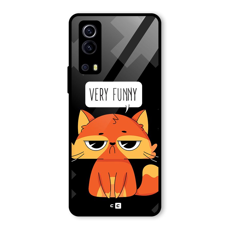 Very Funny Cat Glass Back Case for Vivo iQOO Z3