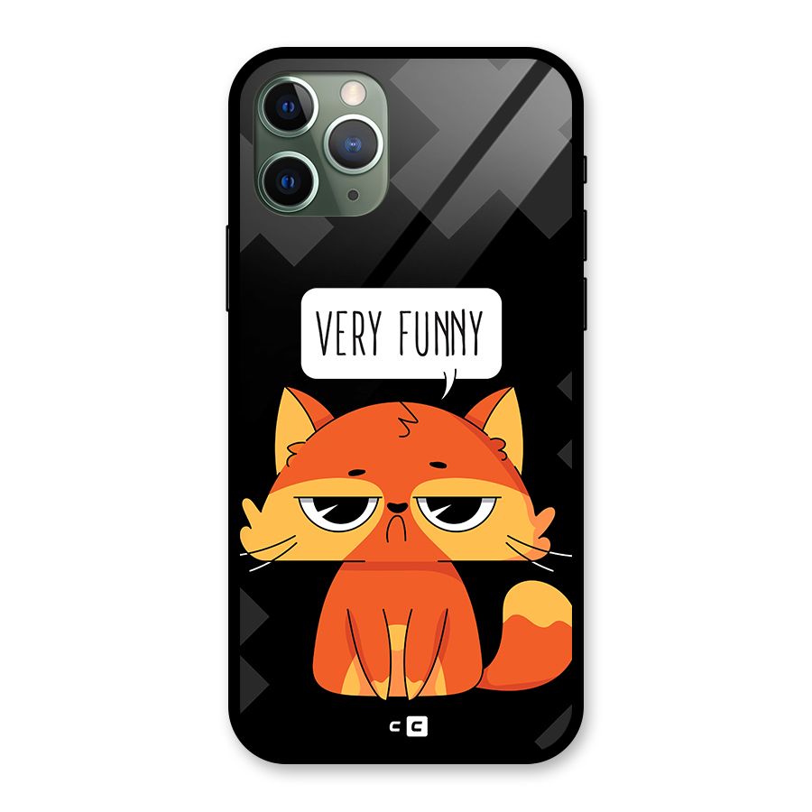 Very Funny Cat Glass Back Case for iPhone 11 Pro