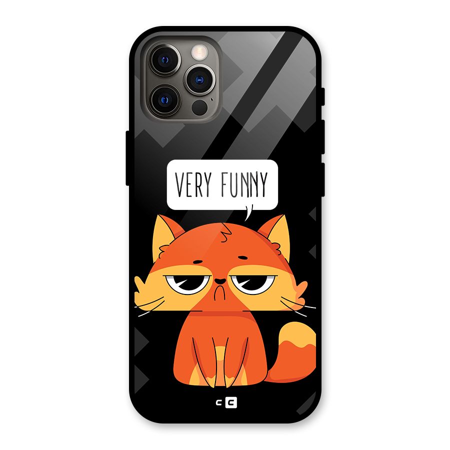 Very Funny Cat Glass Back Case for iPhone 12 Pro
