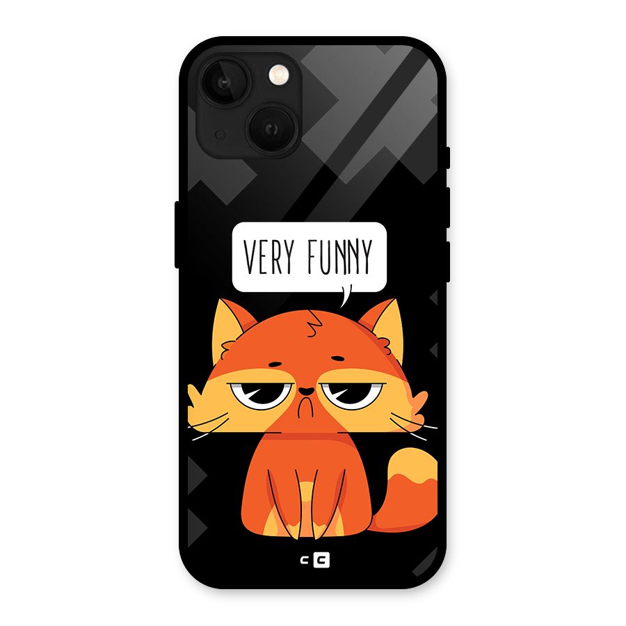 Very Funny Cat Glass Back Case for iPhone 13