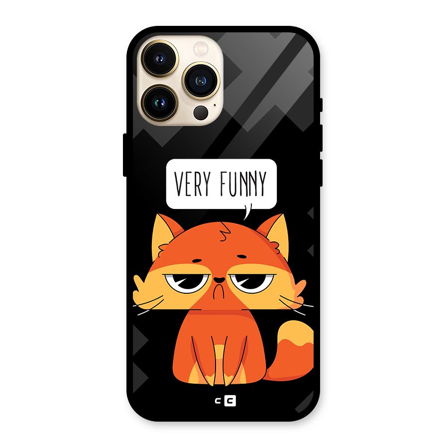 Very Funny Cat Glass Back Case for iPhone 13 Pro Max